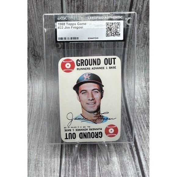 1968 Topps - Game Jim Fregosi #33 California Angels Ground Out CGC Authentic - Picture 1 of 9